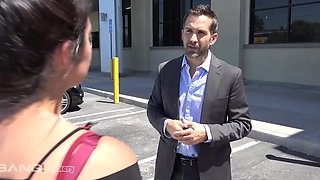 Sexy Curvy Busty Latina Babe Violet Starr Pays the Loan, By Letting The Loan Agent Fuck Her On Camera