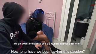 Emo Girl Met on Tinder Comes to My House and Gets Fucked Italian Dialogues