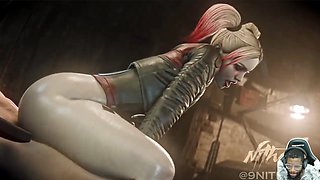 Harley Reverse Riding, Harley Gets Fucked in Her Bald Ass Pussy, Bald Pussy Silent Hill Nurse Riding