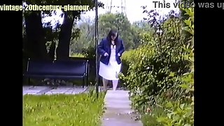 Bank manager Elizabeth Hogben pees in her back garden