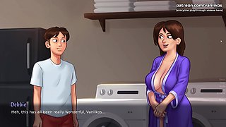 Summertime Saga V21.0.0 Lucky 18yo Stepson Gives Sexy Massage to His Hot MILF Stepmom with Big Tits Hentai Taboo Game