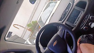 App Driver Fucks Young Girl and Makes Her Pee with Lust