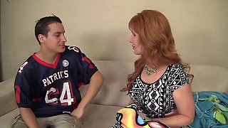 Mature Red Headed Step Mom Lets Step Son Taste Her Pussy