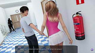 Cheating On My GF With Her Friend On Campus - 3D Hentai Game - Milfy City