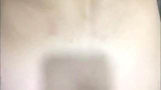 Public Restroom Thrill: Brunette's Mirrored Doggy Delight