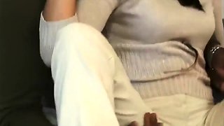 Big black cock surprise for sexy slender MILF housewife