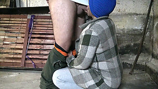 French Mature Street Prostitute Has Rough Sex in Abondoned Building