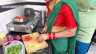 Desi Bride Komal Fucked Hard by Brother-in-Law in Kitchen - Hot Indian Wedding Night Sex