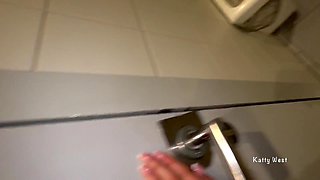 Pissing in a Public Restroom with the Door Open While Other People Try to Get in