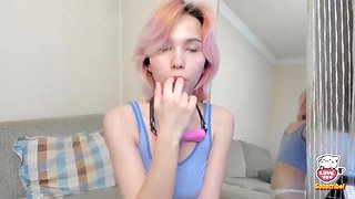 Young Asian Girl Sucking Her Fingers