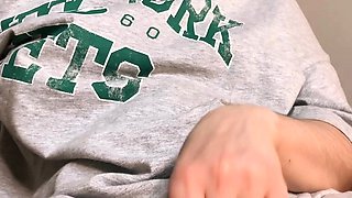 Amateur young teen solo masturbation on her livingroom