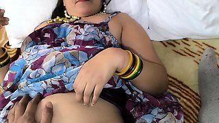 Indian stepmom gives blowjob and gets fucked POV style