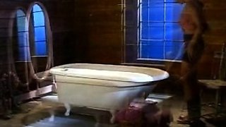 Foot fetish cumload with brunette