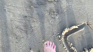 Euro amateur outdoor masturbation