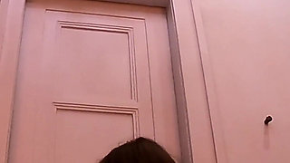 Sexy and Hor Petite Brunette Babe Takes Her Smallest Panties off While Flashing Pussy Lips and Naked Ass Under Her Skirt