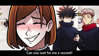 Jujutsu girl take help from buddys