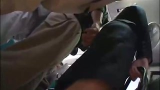 Intense fuck with beautiful girl is molested in a public bus