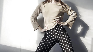 stretching leggings cameltoe