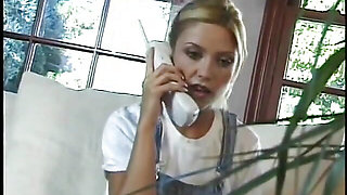 Blonde nearly got caught cheating
