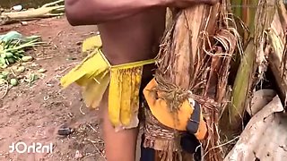 Horny African Plays With His Handmade Toy
