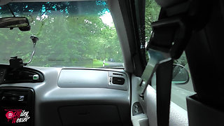 Hot Blonde Bitch Fucked Outdoors in a Car!!!