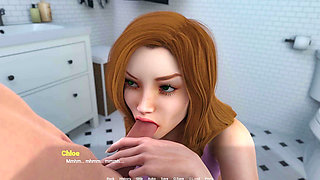 Away From Home - Chloe Gives Liam a Steamy Blowjob in the Washroom