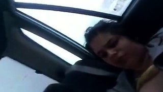 Persian teen in car