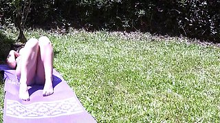 Cute curly brunette solo webcam masturbation
