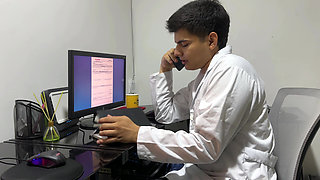 I call my sexy trusted doctor to come check me at my house and he ends up touching me more than he should until he ends up me hard