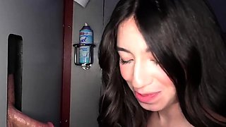 Glory Hole Blowjobs and Brunettes