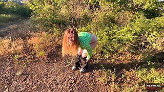 Big Ass Stranger Girl Gets Doggystyle Fucked in Park and Cum on Pussy and Cum Walk in Panties