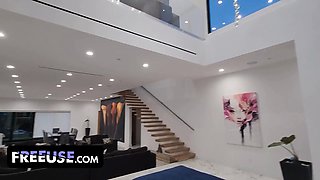Hot stepmommy screws her stepson daily & shares his Big Cock with their airbnb roomy - freeuse