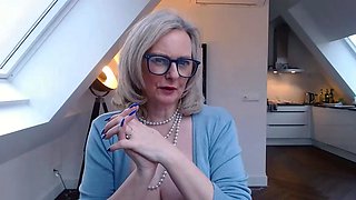 Big Boobed Blonde Masturbates With A Dildo In The Bathroom