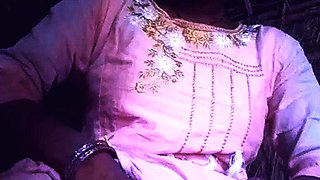 Desi Mallu Aunty in Pink Frock Getting Her Boobs Massaged