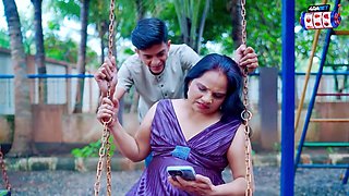 Indian stepmom seduce and fucked hard by her young stepson in the park