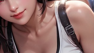 Ai Anime Girl Tifa Lockhart Gangbang Sex in Sauna