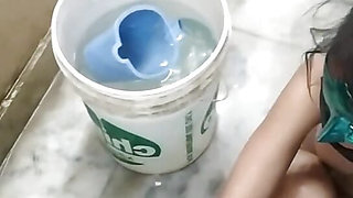 Step Sister take shower in bathroom and fuck hard hindi voice