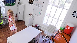 CaughtMyCoach-Cheerleader Doesnt Want To Wear Panties