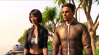 Futanari fun with loveskysan69real in a wild animated threesome adventure