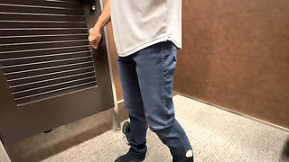 Mall Private Locker Room Cumshot Blowjob Flashing