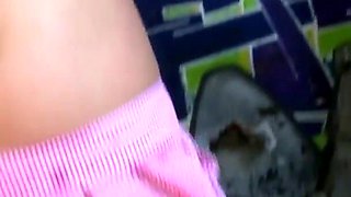 Sexy Antinia sucks and fucks three huge cocks in public