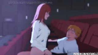 Public Cinema Sex Excites Makima Hentai Anime Fuck