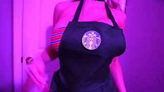 STARBUCKS BIMBO EMPLOYEE Gets FUCKED DURING SHIFT