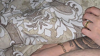 Brunette step mom hand slip on step son dick without shame
