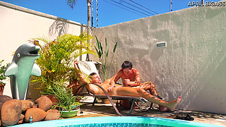 Pool Day and They Fuck Me From My Dirty Ass to My Mouth, Cum on My Face, so Much Load!! I Swallow