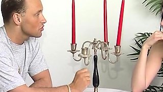 German Fickdates - Hot babe bounces tight cunt on a monster