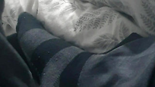 Step mom in bed handjob step son dick making him hard