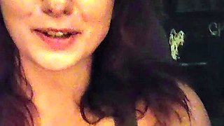 Busty brunette solo masturbation