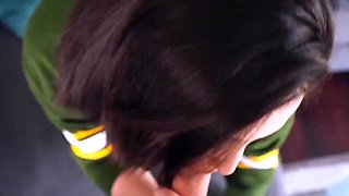 Amateur brunette czech in pov blowjob