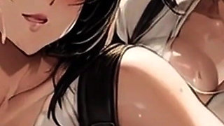 Big Titty Tifa Serves up Big Natural Glasses of Milk